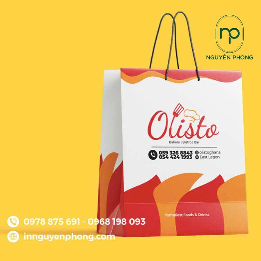 In túi giấy đựng bánh